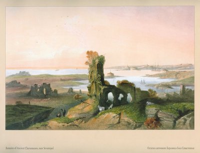 Carlo Bossoli. Ruins of Ancient Chersonesus by Carlo Bossoli